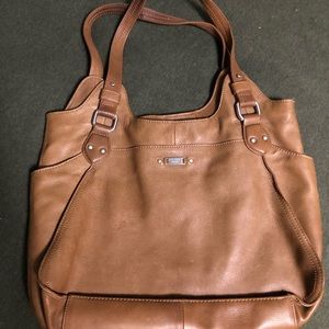 Perlina Brown Leather Purse